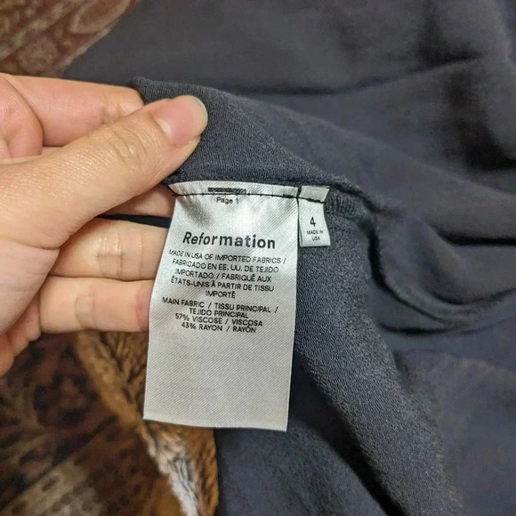 Reformation Black Halter Maxi Dress Ennis Straps Back Size 4 - Picture 8 of 9